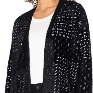 Liverpool Open front cardigan w pockets, long , no collar